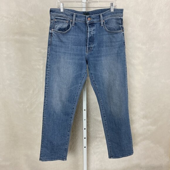 Mother The Hiker Hover Penny For Your Thoughts Slim Straight Leg Jeans 32 - Picture 1 of 7